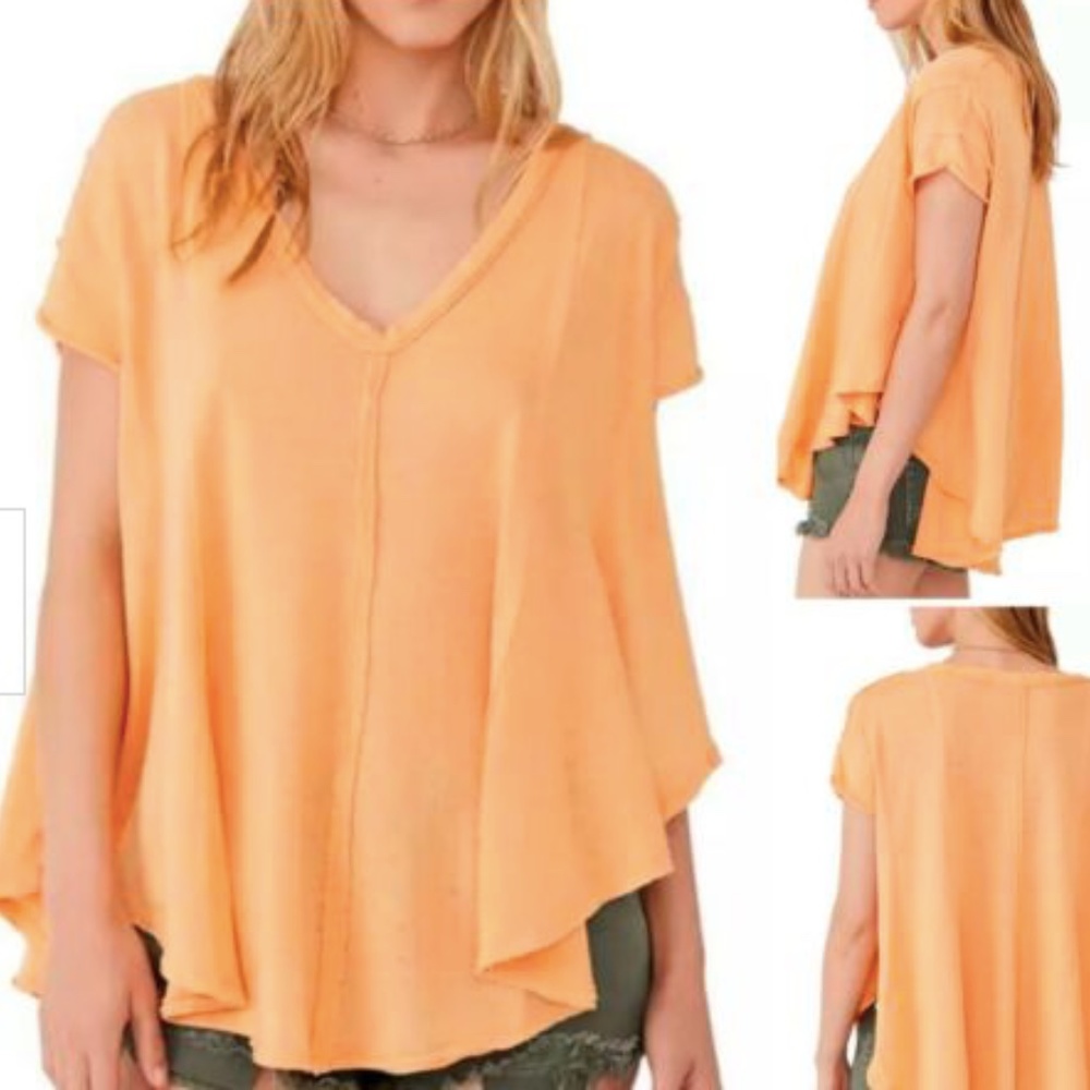 Free People- We The Free Collection Flowy Boho Cap Sleeve Top
